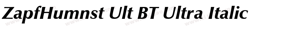 ZapfHumnst Ult BT Ultra Italic字体转换